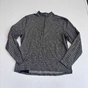 Lululemon Surge Warm 1/2 Zip Pullover Shirt Mens XXL Black Gray Long Sleeve Gym